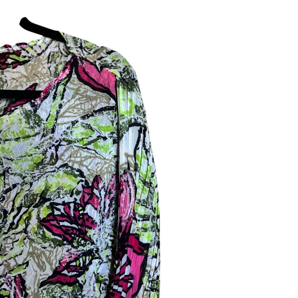 Multiples Tunic Top Petite Medium Multicolor Crin… - image 3